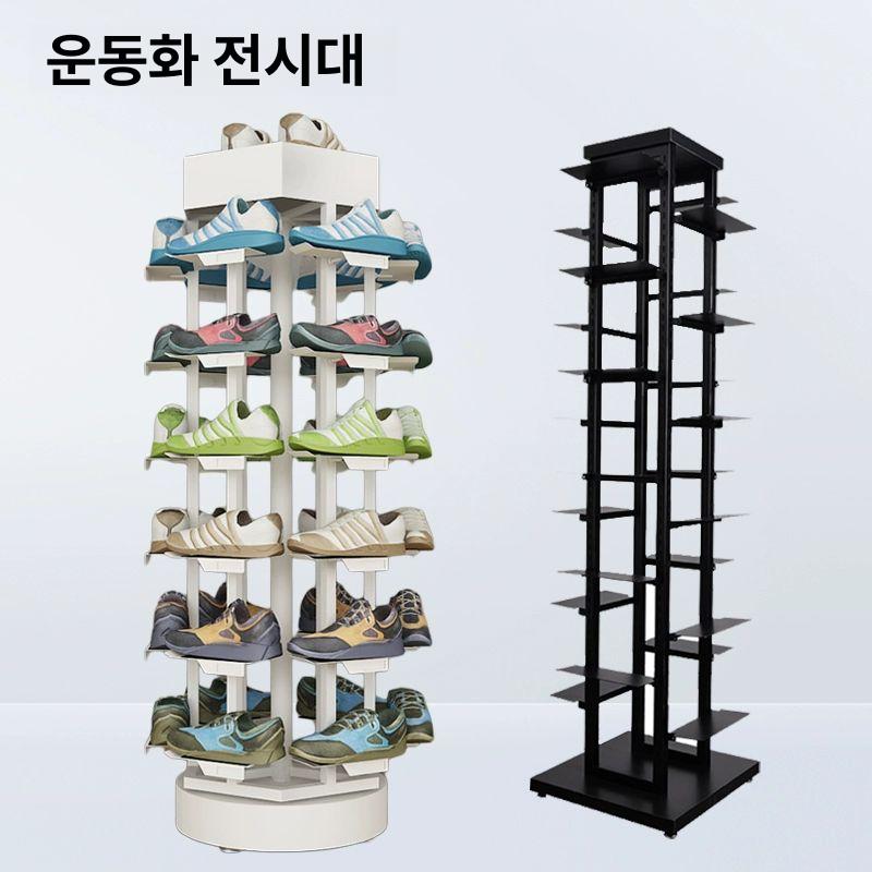 판매대 회전진열대 스탠드 상품 정리 쇼핑몰 원형 선반 신발장 회전수납장 스타일 - 상세 이미지 4