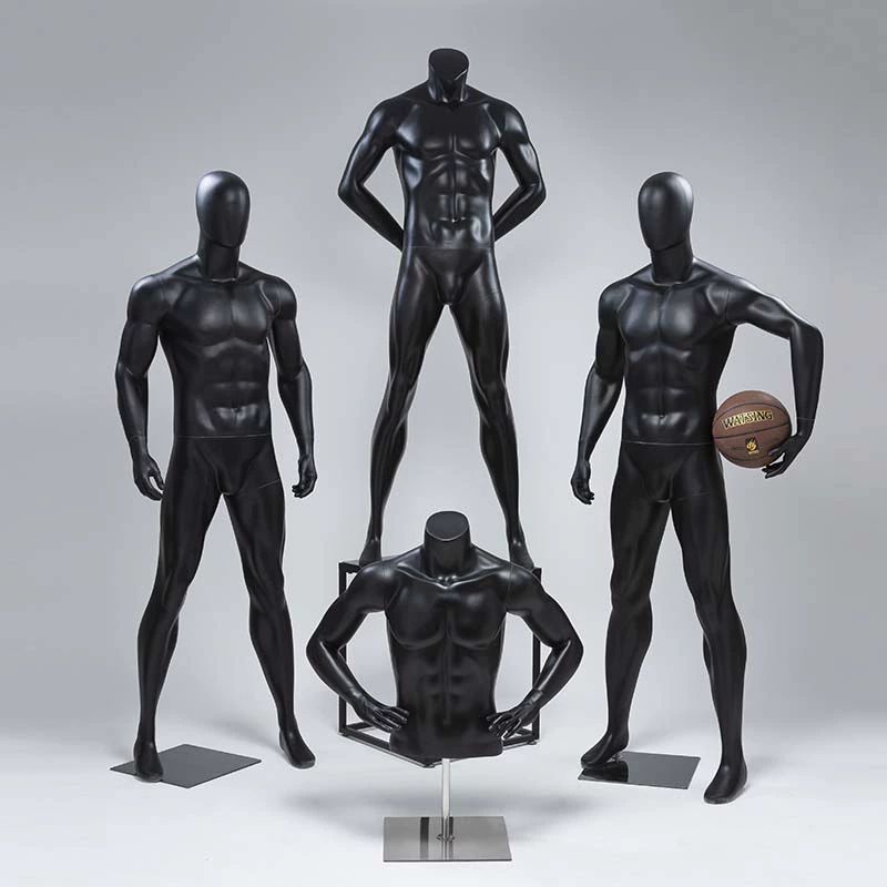 운동마네킹 스포츠마네킹 남성 블랙 무광블랙 러닝 조깅 모델 선수 운동선수 매장 남자 의류 - 상세 이미지 2