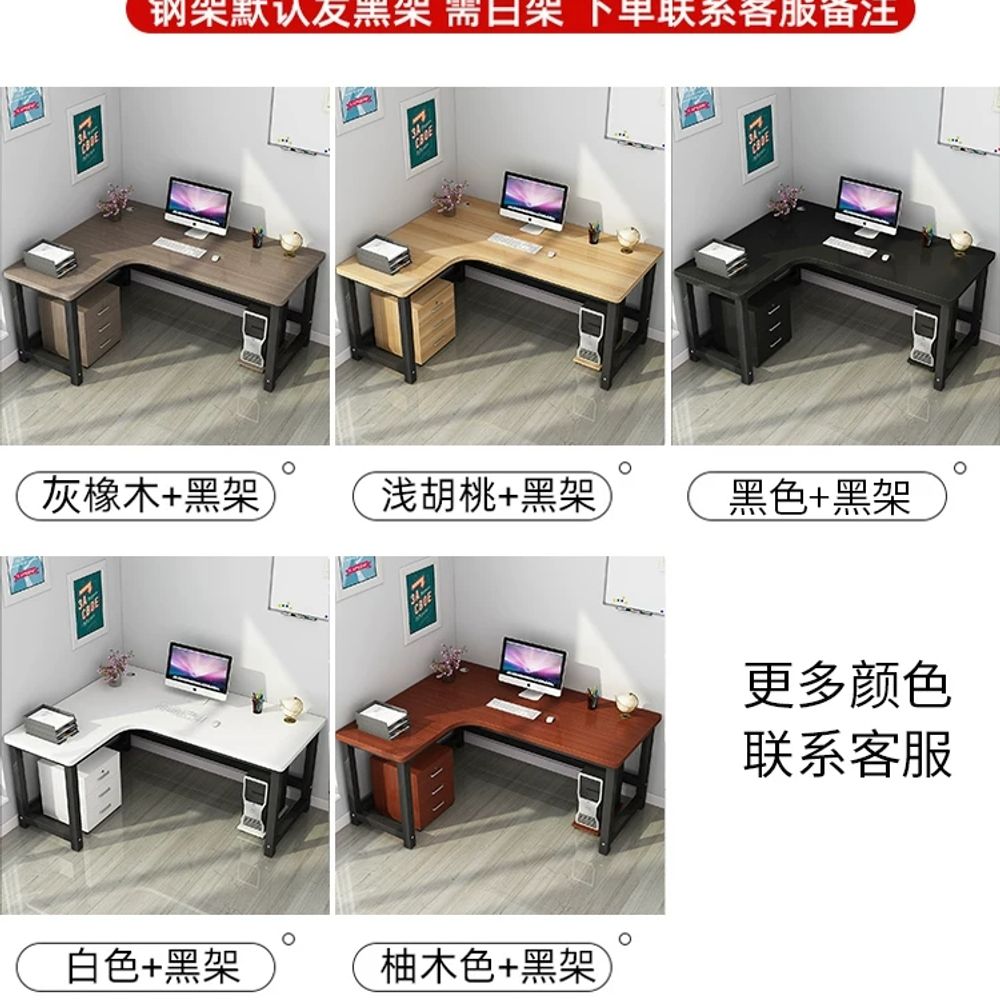 코너 책상 컴퓨터 L자 테이블 모서리 학생 서재 데스크 좌측 ㄱ형 책장 - 상세 이미지 5