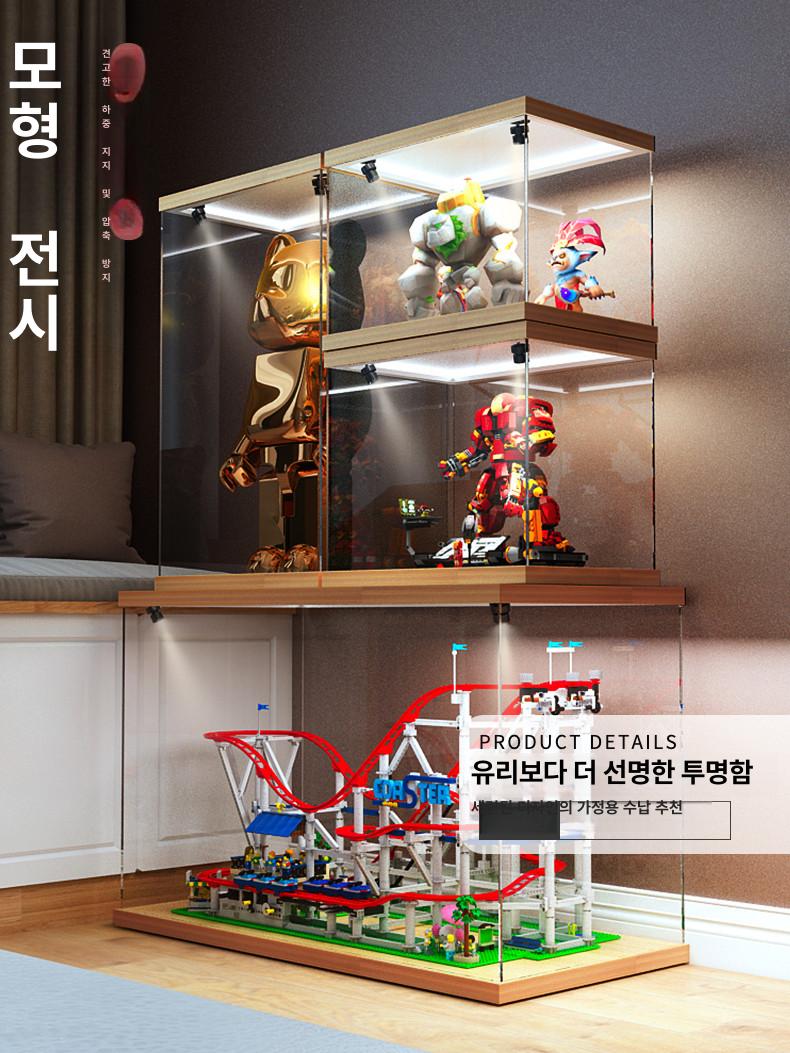 콘솔 장식장 서랍형 인테리어 미니 소품 피규어수납장 진열대 빈티지 유리장 - 상세 이미지 4