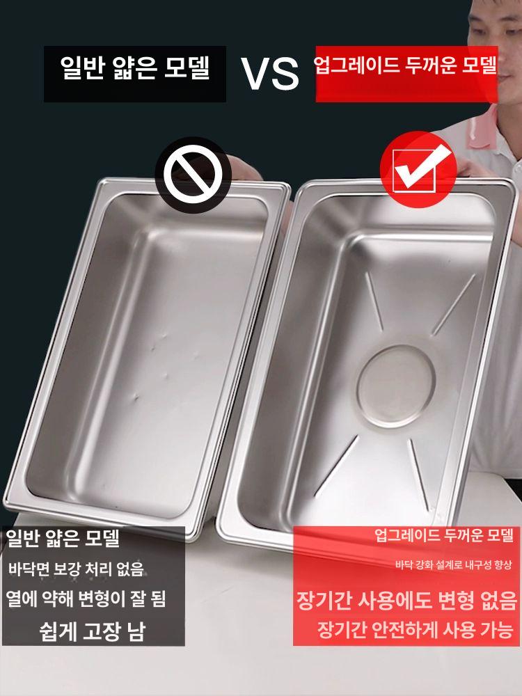 보온접시 음식워머접시 업소용 웨딩홀 챠핑디쉬 레스토랑 차핑 다이닝 가정용 구획 - 상세 이미지 3