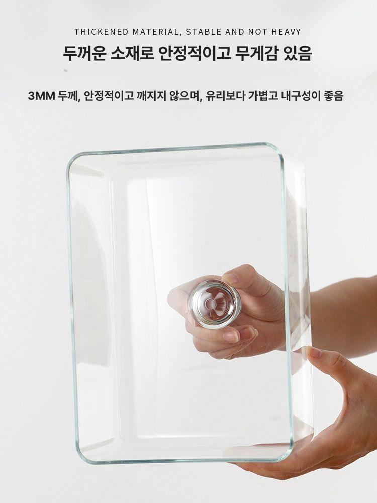 플라스틱 빵덮개 케익 뚜껑 받침대 보관 베이커리 케이스 돔커버 사각푸드커버 - 상세 이미지 4