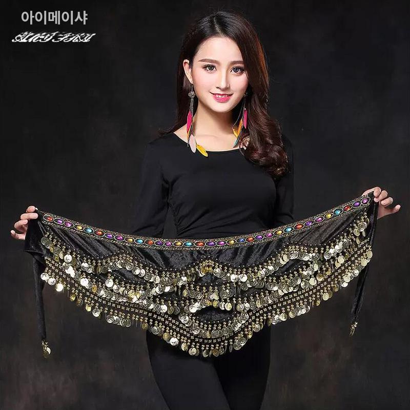 벨리댄스 힙스카프 치마 벨트 스커트 공연 무용복 인도 의상 무대 드레스 - 상세 이미지 2