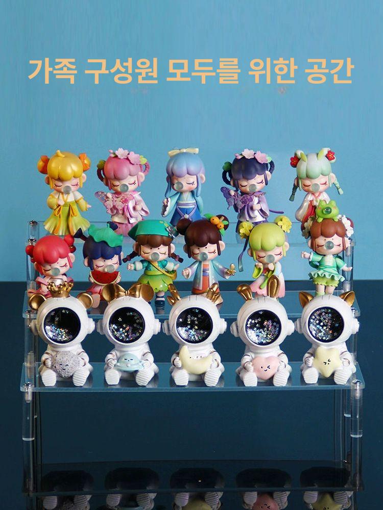 투명 계단식 진열대 피규어 전시 거치대 경사형 매장 디스플레이 - 상세 이미지 3