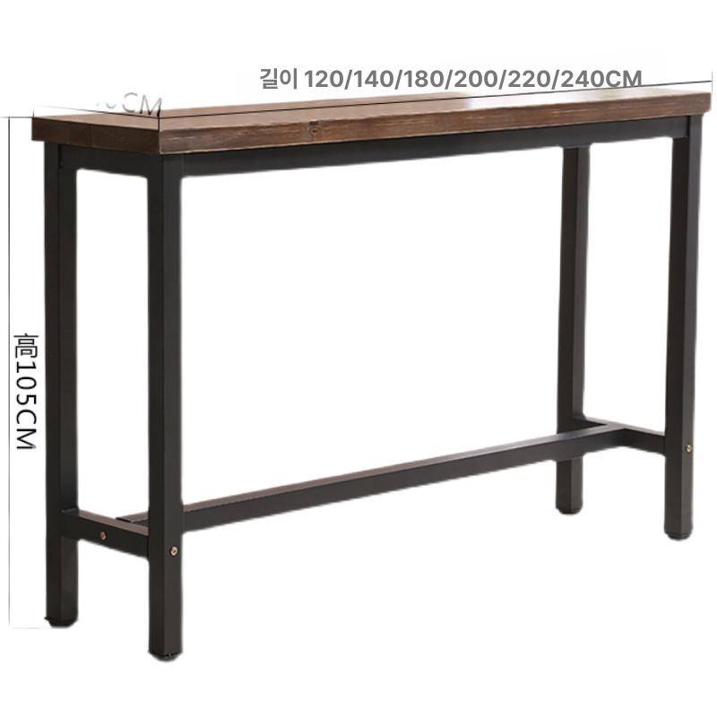 창가 테이블 긴형 카페 탁자 책상 베란다 미니 홈바 거실 폭좁은 창가테이블 소파 보조 - 상세 이미지 4