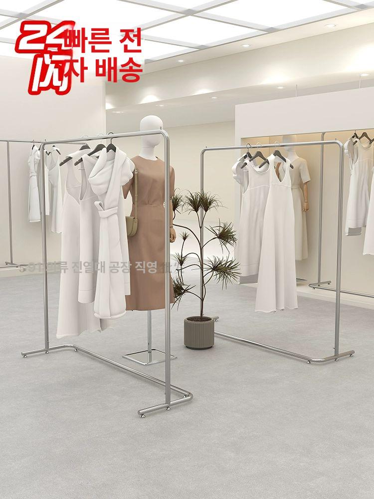 옷가게 매장용행거 옷걸이행거 튼튼한 디스플레이 파이프 스탠드행거 정리 의류창고 - 상세 이미지 5