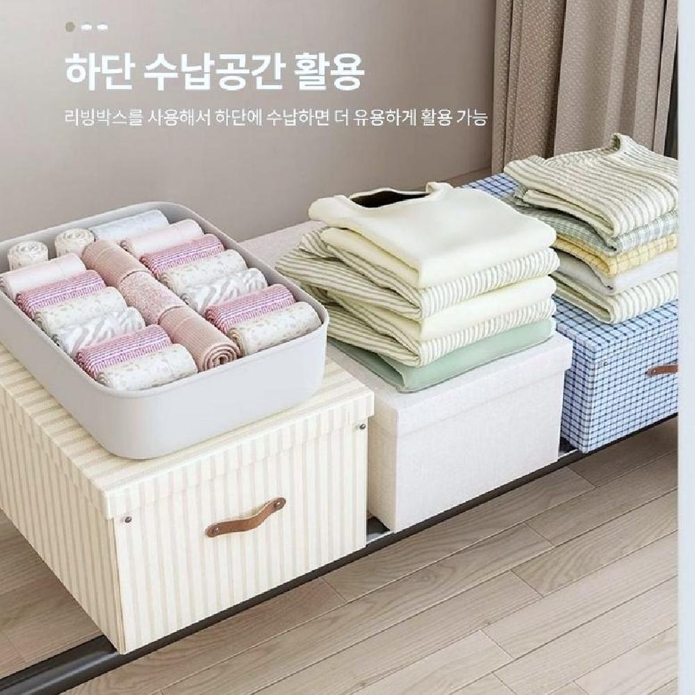 스탠드 옷걸이 행거 1단 2단 120cm 튼튼한 철제 선반 고정형 이동형 이미지 7