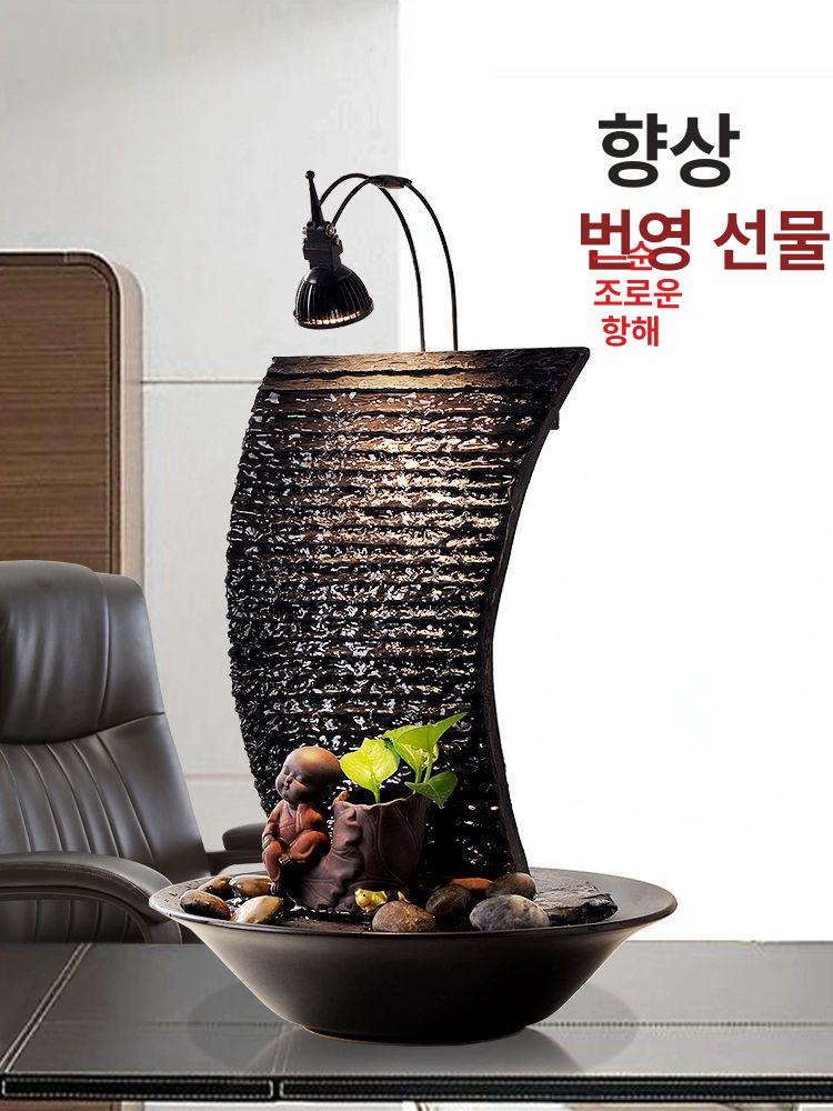 사무실 실내분수대 장식 수막벽 미니분수대 조명소품 흐르는 현관 물소리 선물 - 상세 이미지 3
