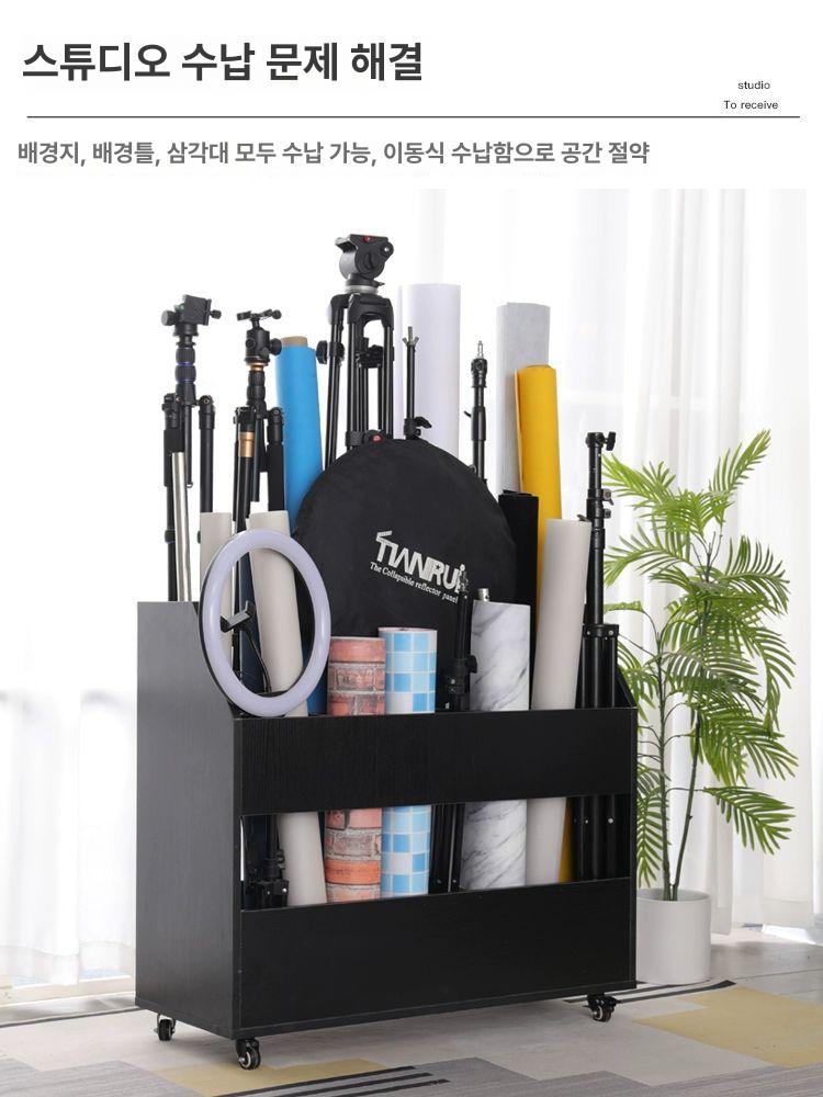 이동식 촬영스튜디오 수납 방송 보관함 캐리어 촬영용 트롤리 촬영장비 바퀴 운반 - 상세 이미지 4