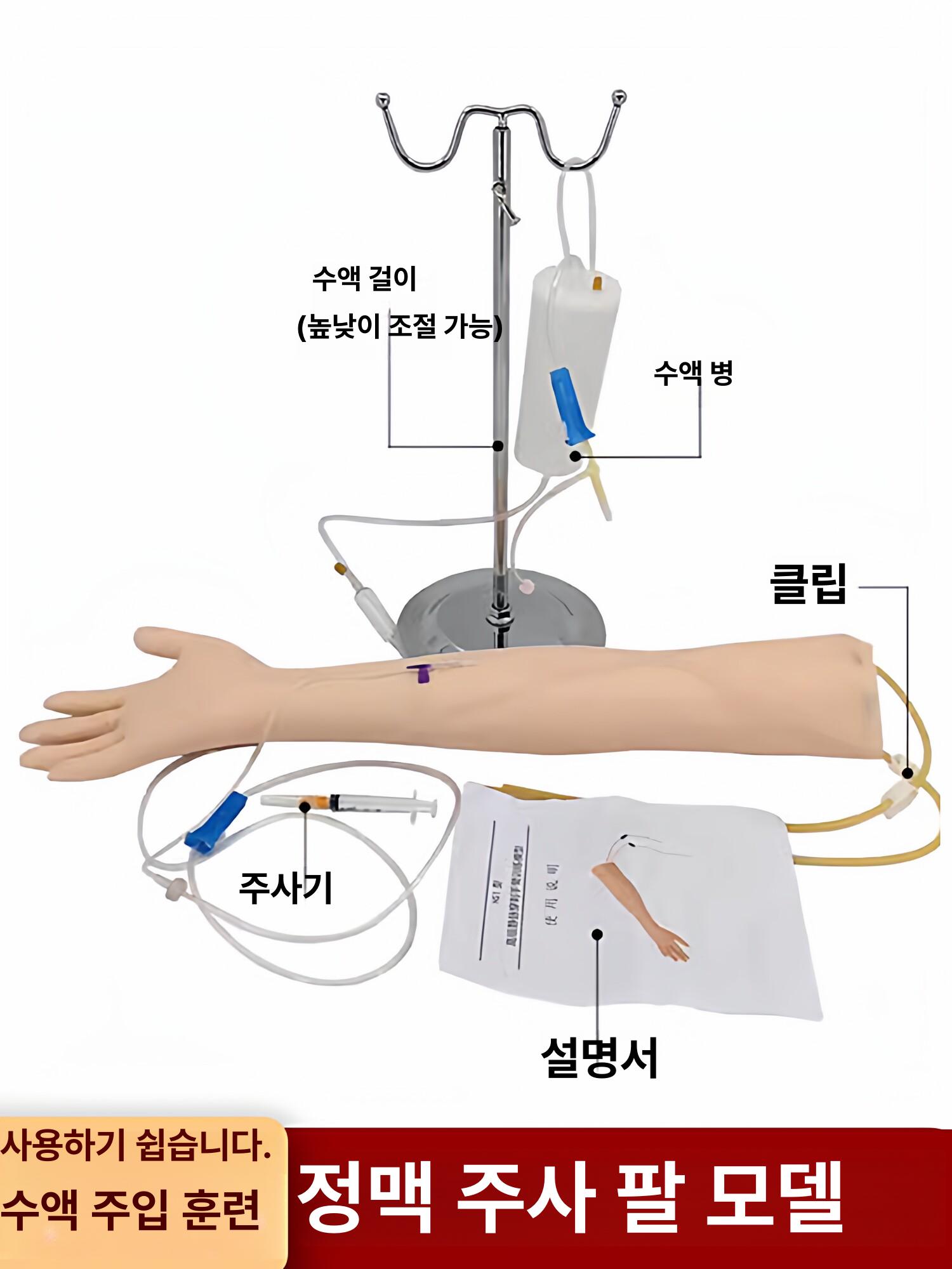 의료실습모형 정맥주사 연습키트 혈관주사 마네킹 의학교육용 훈련모형 - 상세 이미지 3
