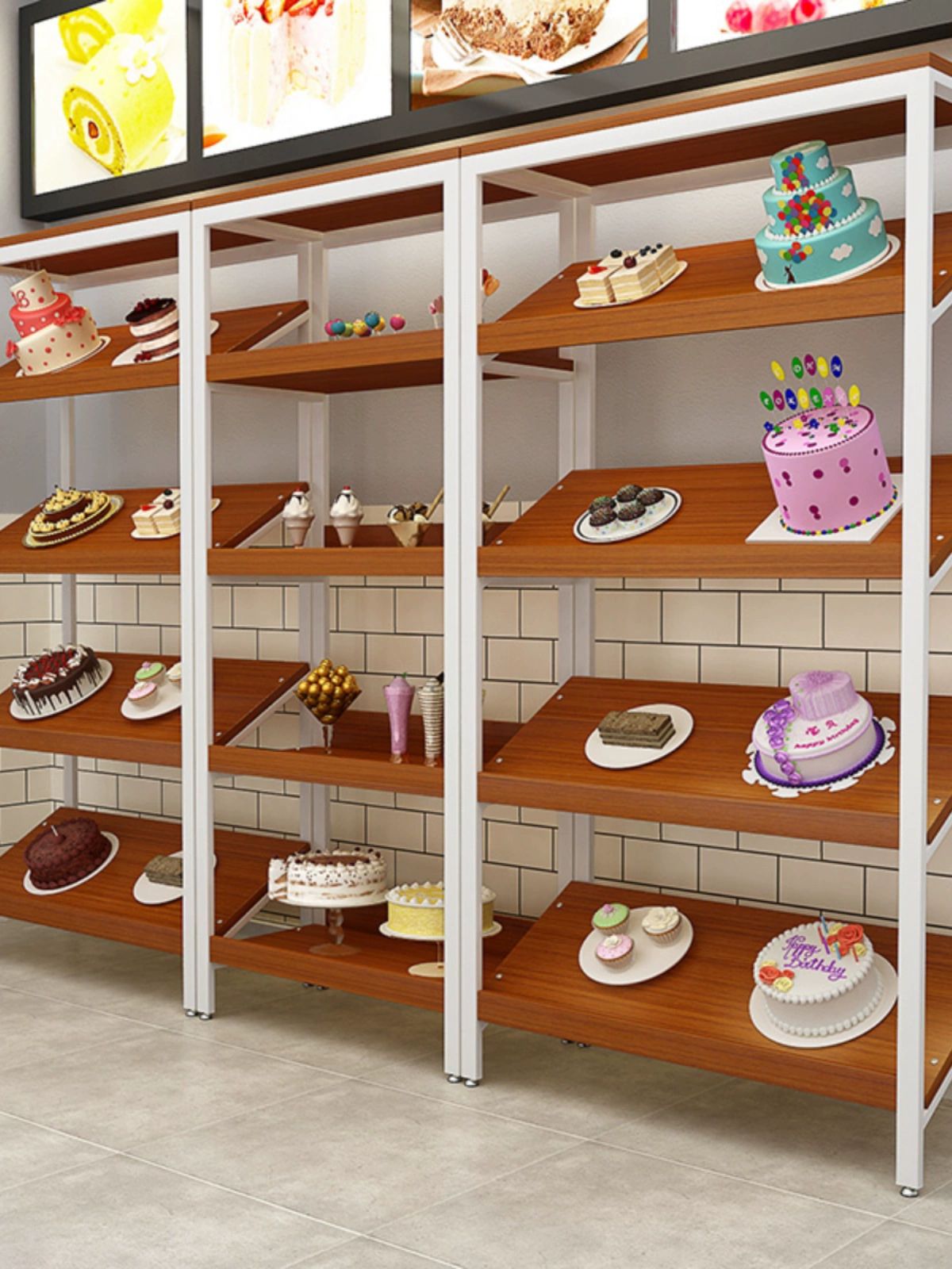 청과 과일매대 진열장 매장 과일진열 슈퍼마켓 랙 매점 가게 업소용 팬트리 단층 - 상세 이미지 2