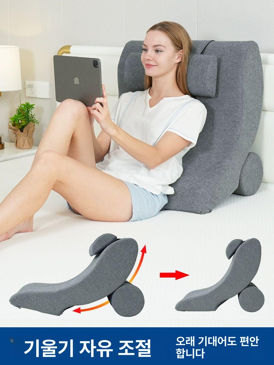 각도조절베개 등받이쿠션 허리지지 사무용 편안한 폼 받침대 삼각 - 상세 이미지 2