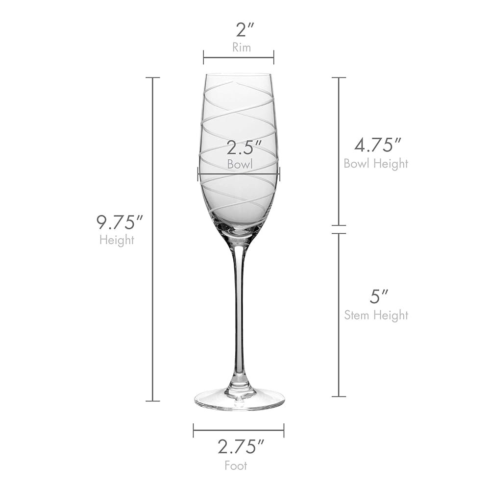 미카사 크리스탈, 샴페인 플루트 치어스, 4, 8액체 온스 세트 1 Stemless Flutes - 상세 이미지 3