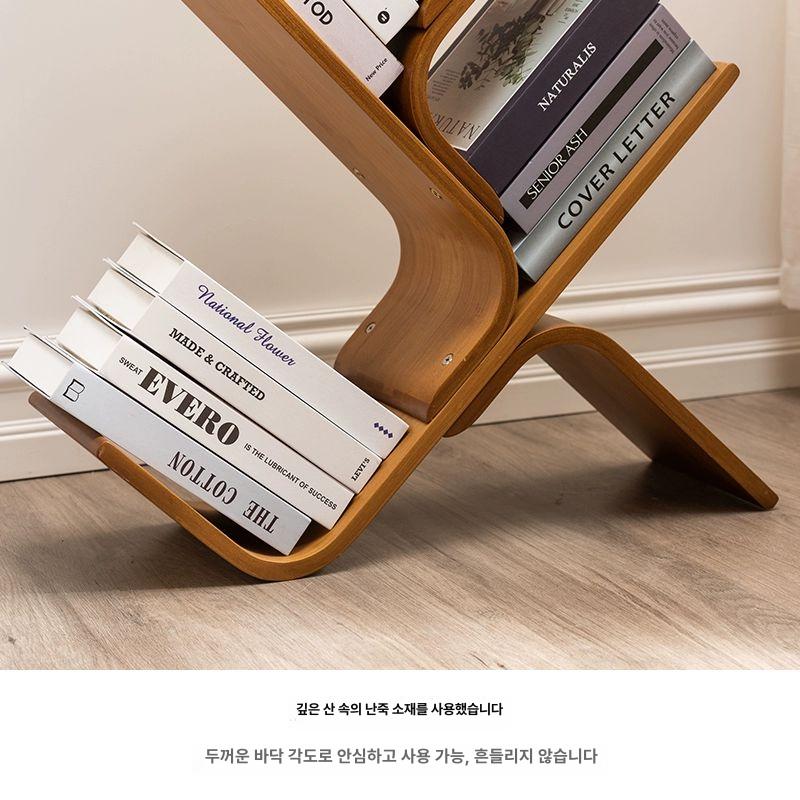 우드 북타워 모던 거실 책장 북쉘프 진열 수납장 디스플레이랙 빈티지 책선반 - 상세 이미지 4