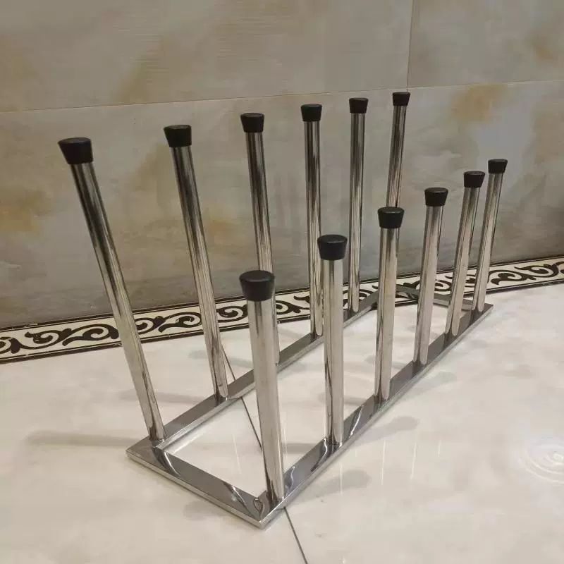 스텐 장화걸이 건조 높이 물빼기 행거 정리 걸이대 작업화 꽂이 현관 신발장 말리기 - 상품 이미지