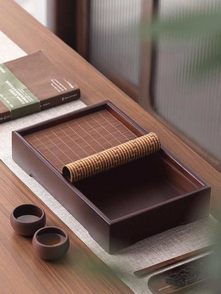 대나무 우드 차반 다도판 호두나무 차세트 다기 원목 다도용품 - 상세 이미지 2