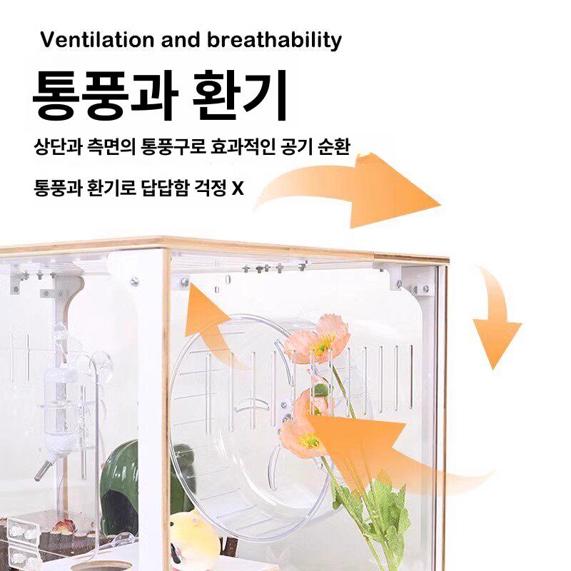 사육장 피그미케이지 아크릴 슈가글라이더 빌라 친칠라 리빙박스 다람쥐집 펫하우스 - 상세 이미지 4