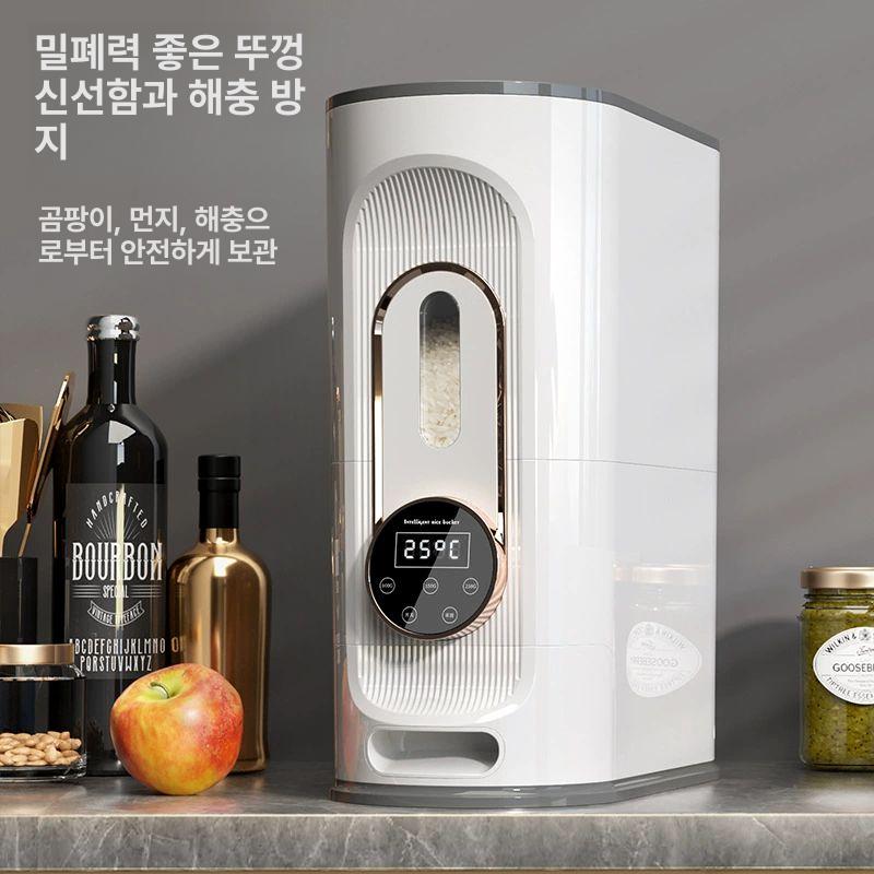 쌀냉장고 10kg 밀폐형 저소음 방충 곡물보관 제습기능 지능형 타이머 전자식 - 상세 이미지 2