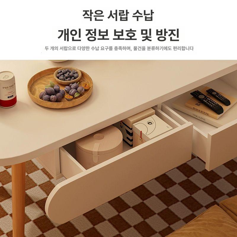 거실테이블 서랍테이블 수납 거실 대리석 서랍 쇼파테이블 다락서랍 수납거실테이블 탁자 - 상세 이미지 4