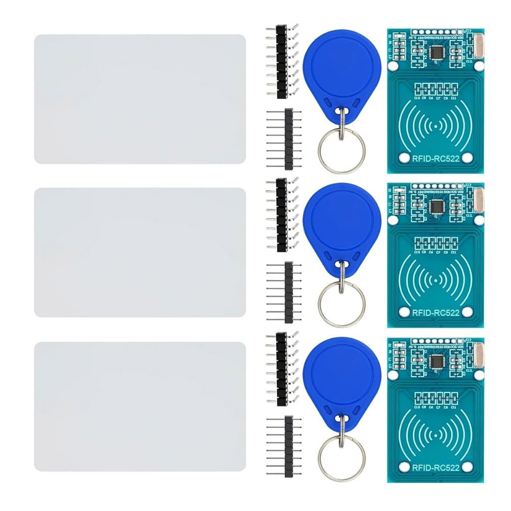 Gebildet 3pcs RFID 센서 카드 Mifare Pi와 RC522 키트 IC 가능 Arduino RF S50 포함된 호환 빈 모듈, 및 키체인이 Raspberry - 상품 이미지