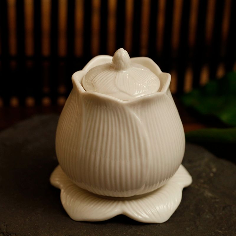 연꽃 부처님 옥수 불교용품 물그릇 청수 공양 백자 잔 유리 소형