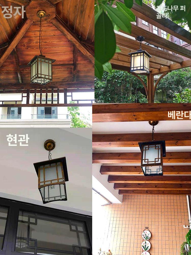 야외 전통등 램프 천정 무드등 카페조명 민속품 식탁 전등 한옥조명 찻집 한지 천장등 - 상세 이미지 4