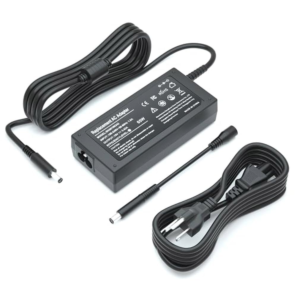 Abcurd 65W 노트북 /3520 충전기, Dell /3440 /3390 /3420 3301 /3510 /3490 Latitude /3310 /3400 /3500 /3410 - 상품 이미지