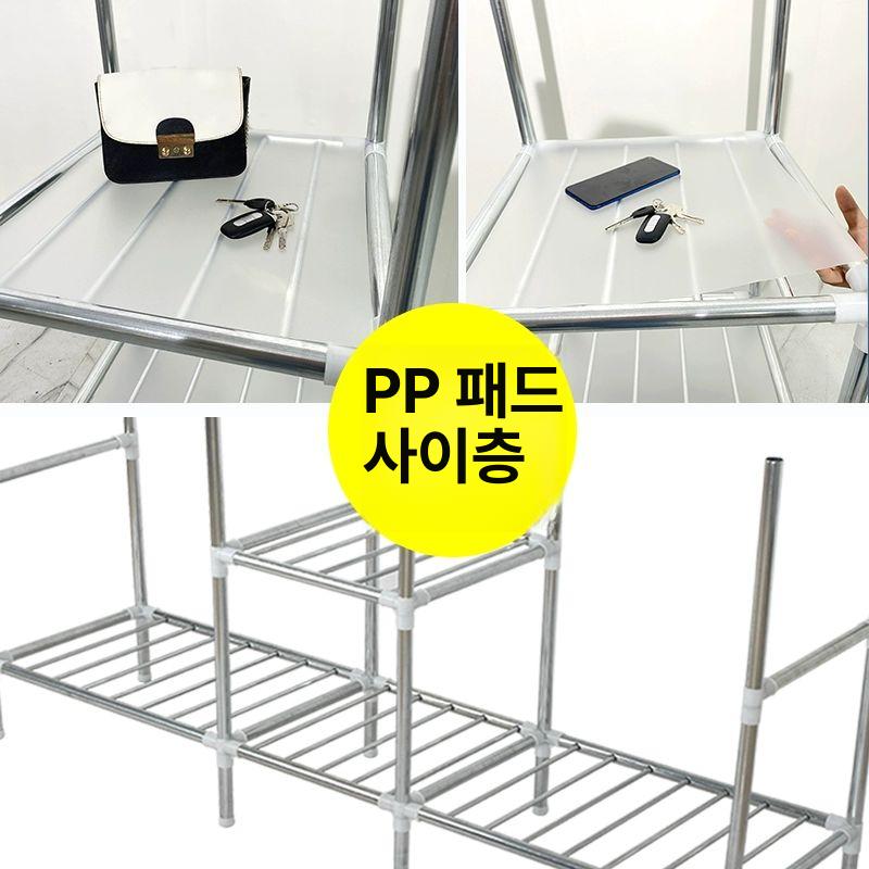 선반 조립식옷장 간이 철제 이불장 패브릭 의류 보관 캐비닛 가정용 옷걸이 - 상세 이미지 4