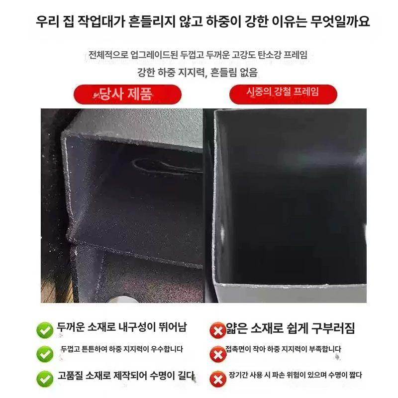 철재 목재 작업테이블 다기능 포장대 산업용 2단 높이조절 작업대 책상 이미지 6