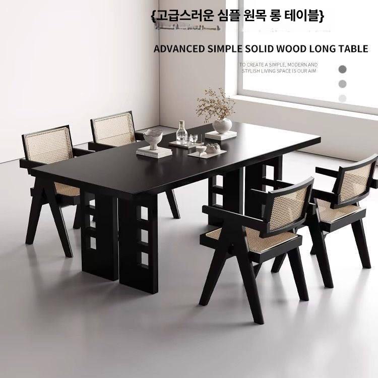 대형 원목다이닝테이블 레스토랑 업소용 식탁 식당 카페 인테리어 모던 원목테이블 - 상세 이미지 3