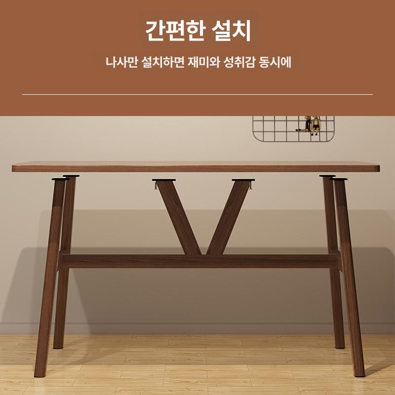 테이블 서재책상 스터디 침실 공부 자취방 성인 엔틱 가정용 원룸 일자형 거실 학습 - 상세 이미지 4