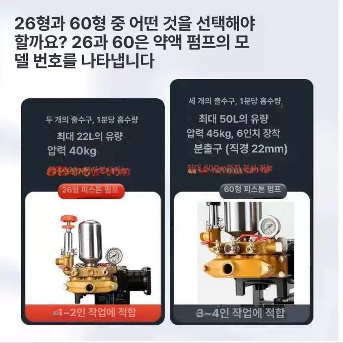 고압 농약살포기 이동식 고성능 압축 동력분무기 농사용 과수원 엔진분무기 전동 전기 - 상세 이미지 5