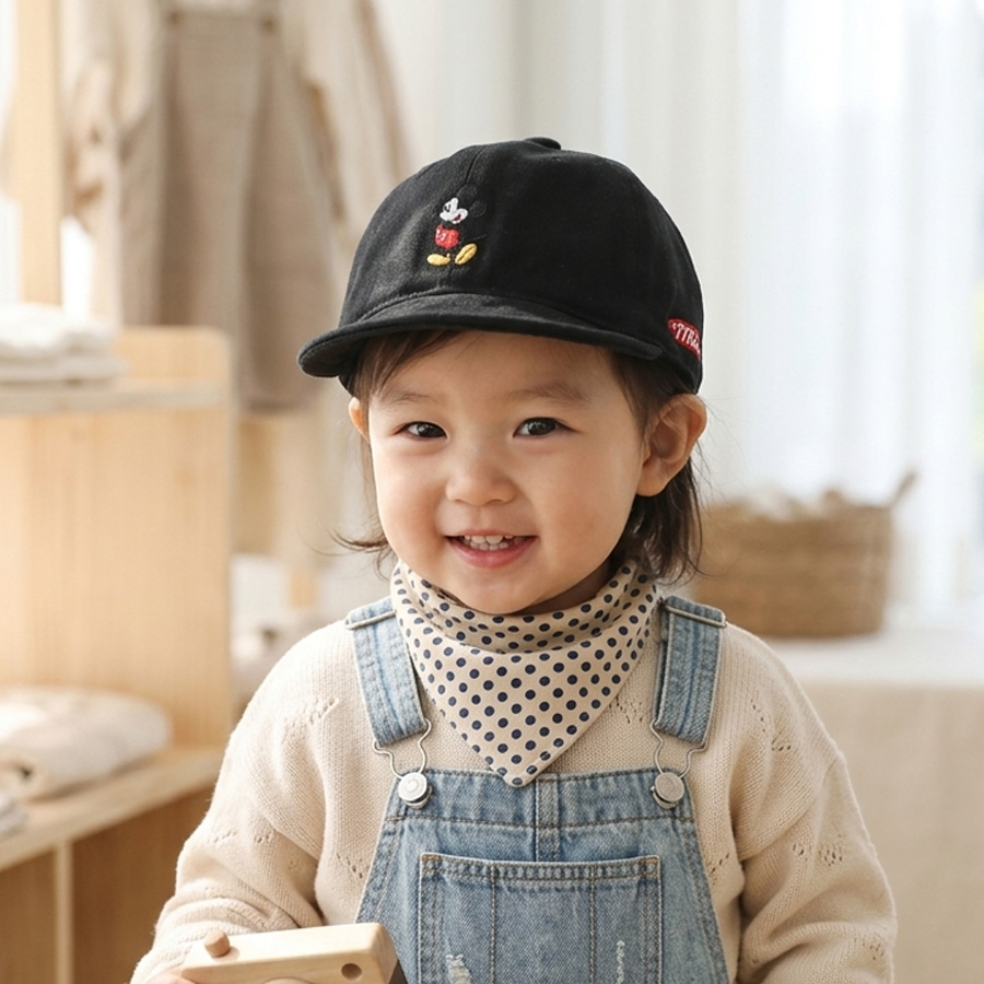 주누하우스 키즈 국산 디즈니 미키마우스 얌체 모자, 유아 아기 아가 돌 사계절 야구 볼캡 - 상세 이미지 5