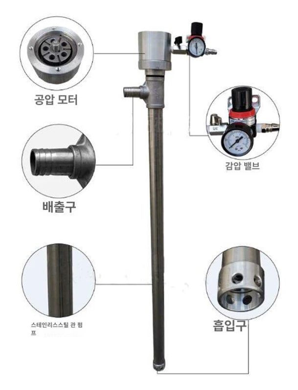드럼통 자동 펌프 산업용 오일 추출기 경유 등유 윤활유 고점도 액체 분사기 - 상세 이미지 2