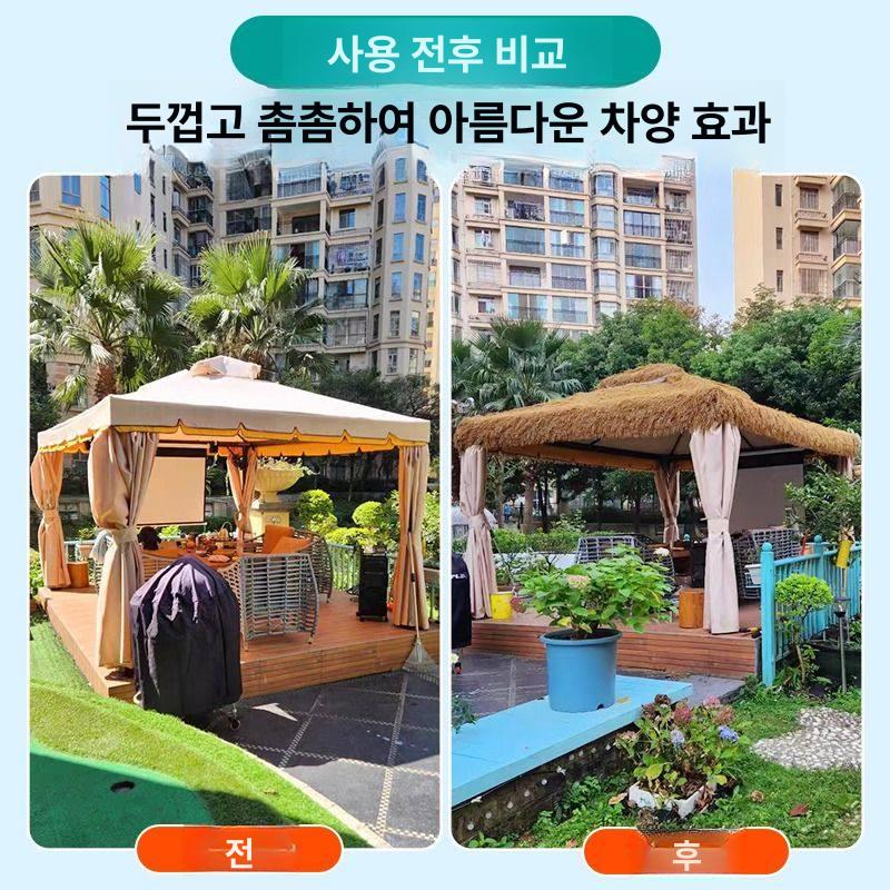 인조볏짚 잔디보호 야외보온 롤형 토양단열재 원예용품 초가지붕 억새 식생매트 - 상세 이미지 4