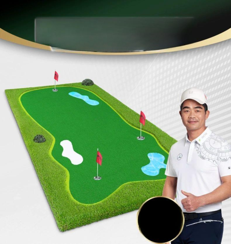 퍼팅매트 실내골프연습도구 휴대용 퍼터 퍼팅연습도구 연습기 홈 거리 정확도 홀컵 - 상품 이미지