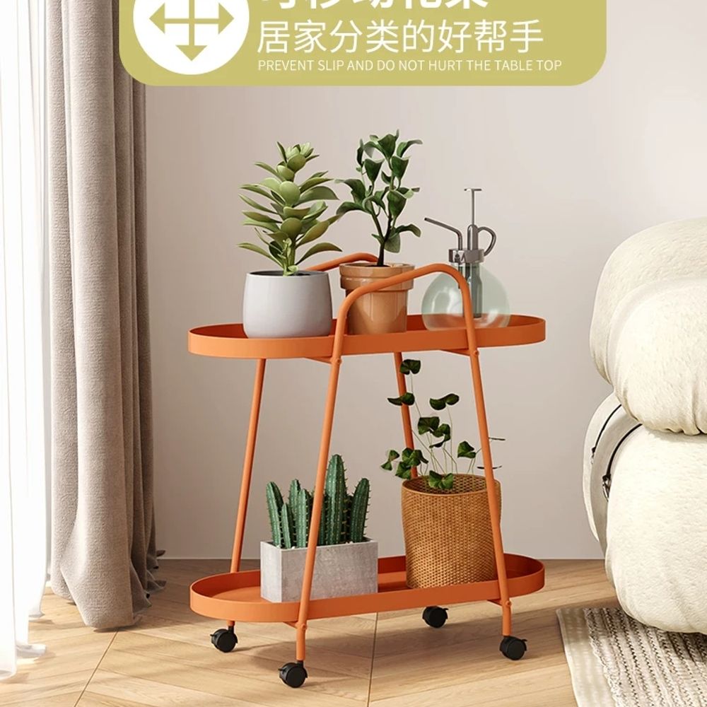 모던 트롤리 철제 진열대 바퀴달린 주방 다용도 거실 심플 이동식선반 서랍장 펜트리 - 상세 이미지 3