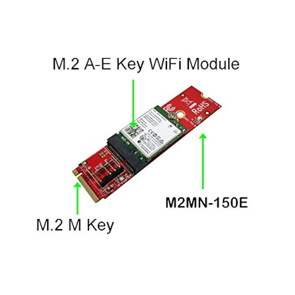 Ableconn M2MN-150E M.2 컨버터 보드 키 - 소켓에 마더보드의 모듈을 설치 E 모듈용 M2 - 상세 이미지 2