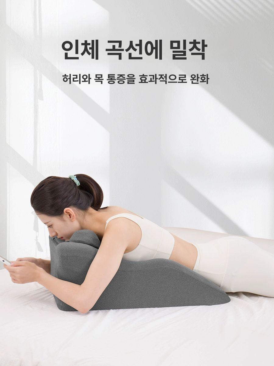 망막베개 엎드려자는 허리쿠션 베게 등쿠션 침대 다크 싱글 다리베개 허리배개 - 상세 이미지 2