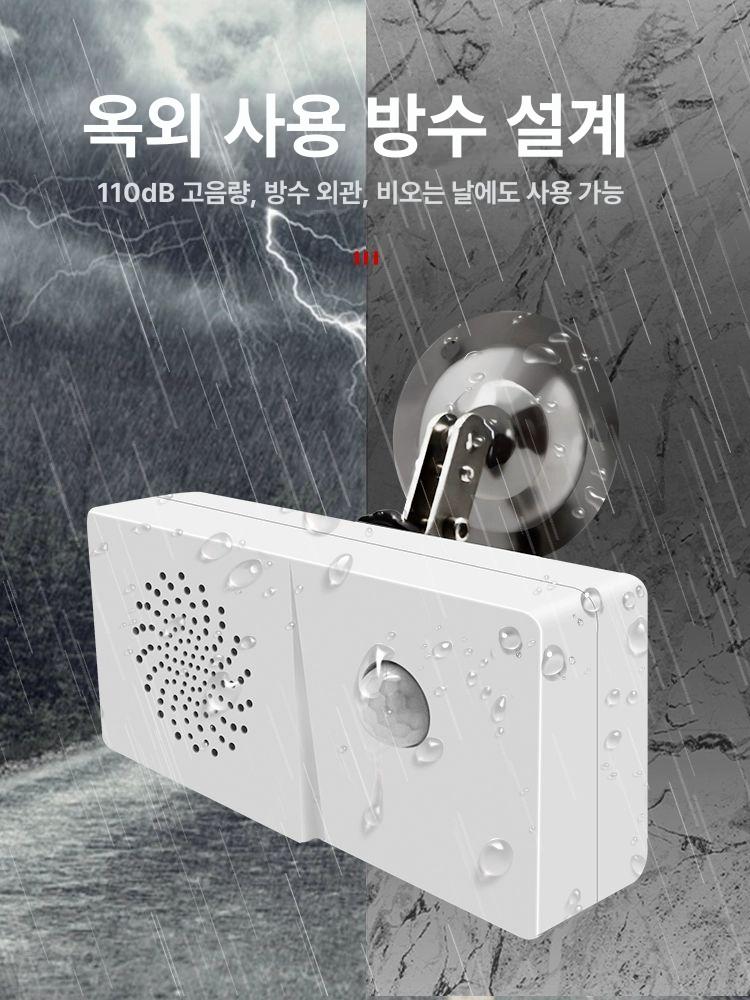 야외 경고방송 스피커 공사장 현장 쓰레기장 업소용 충전형 모델 충전식 센서 무선 플러그 - 상세 이미지 3