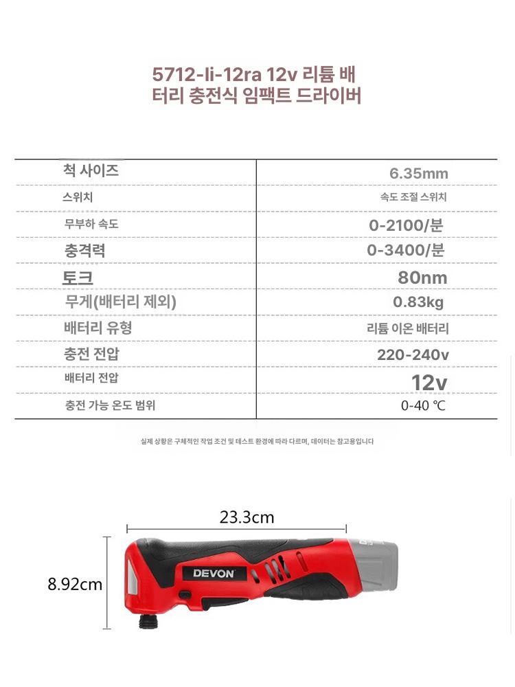 드라이버 코너렌치 스패너 충전기 볼트 하이토크 충전렌치 충전라쳇렌치 현장공구 - 상세 이미지 5