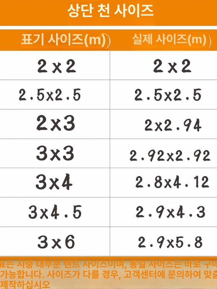 접이식 캐노피 천막 600D 옥스포드 방수 UV차단 야외 그늘막 행사 캠핑 캐노피 1.5x1.5 두꺼운 블루 옥스포드 600D - 상세 이미지 5