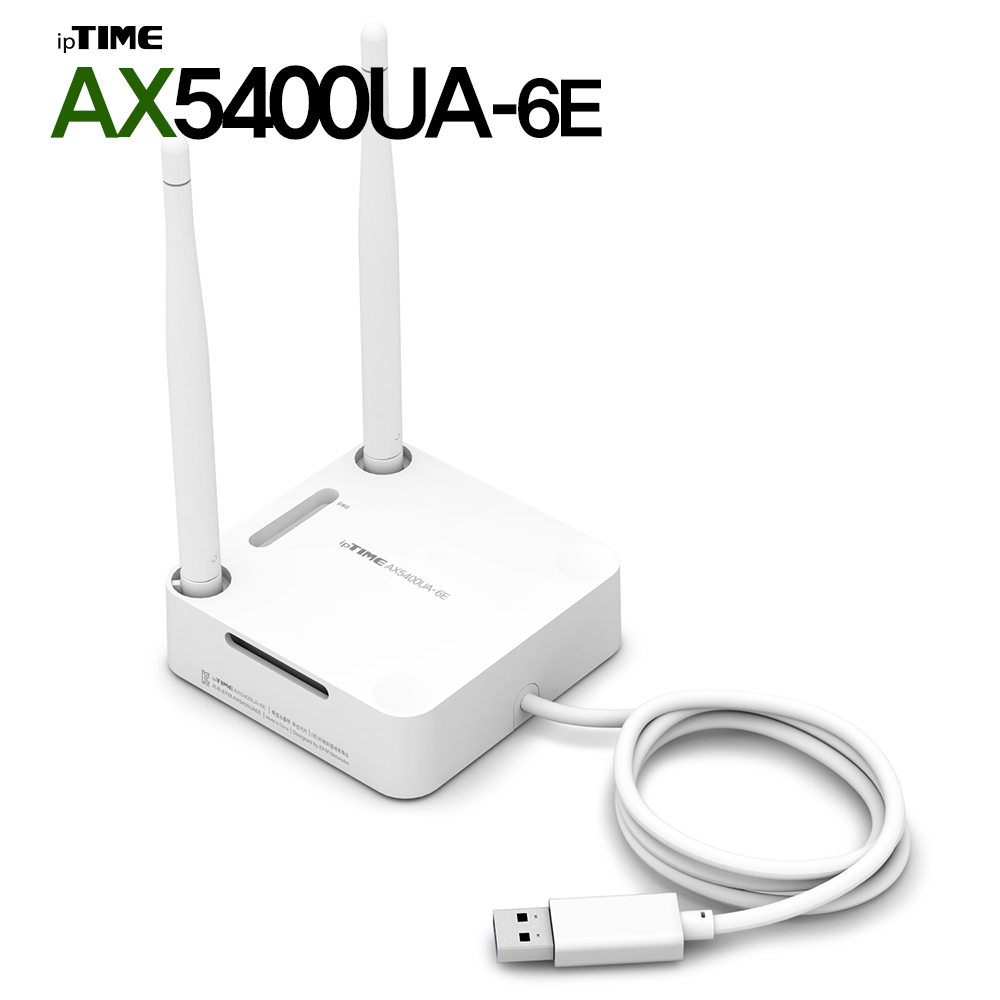 ipTIME AX5400UA-6E 트라이밴드 무선랜카드 외장형 안테나 인터넷 송수신 건물 - 상품 이미지