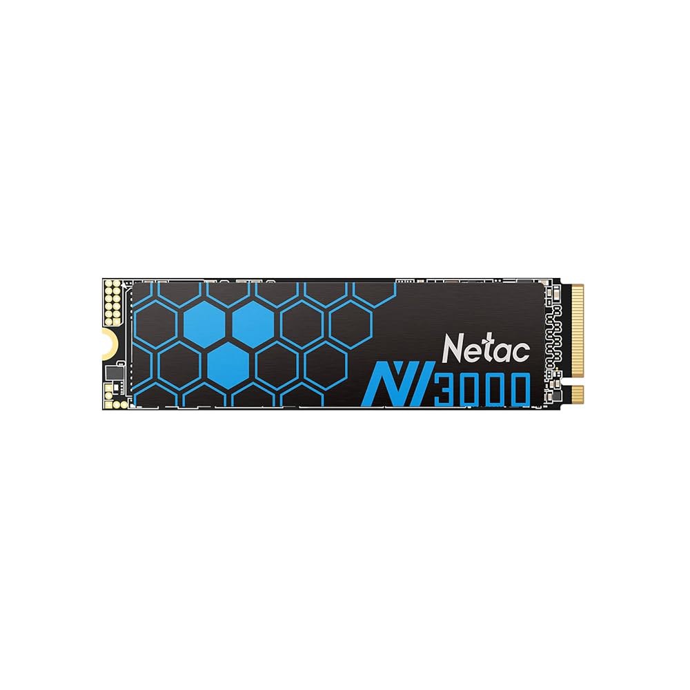 게임용으로 제작된 최대 3,100MB/s 300TBW의 알루미늄 히트 스프레더 M.2 내장 솔리드 스테이트 드라이브가 탑재된 Netac 500GB NVMe PCIe Gen3x4 - 상품 이미지