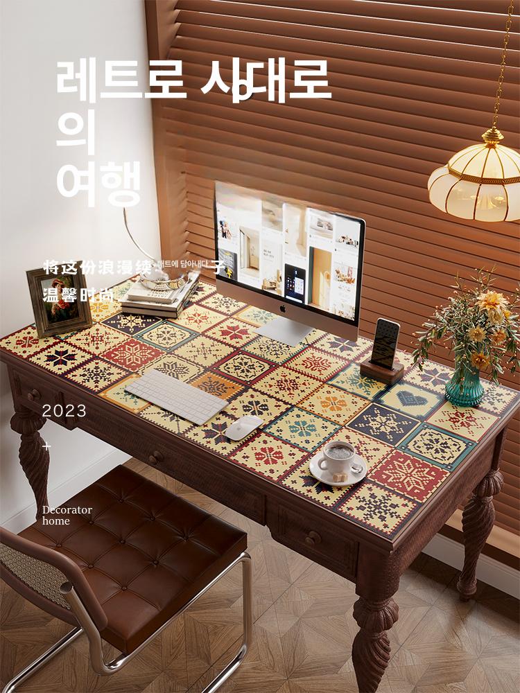 대형 방수식탁보 복고풍 식탁커버 덮개 식탁매트 테이블커버 비닐 깔개 - 상세 이미지 2