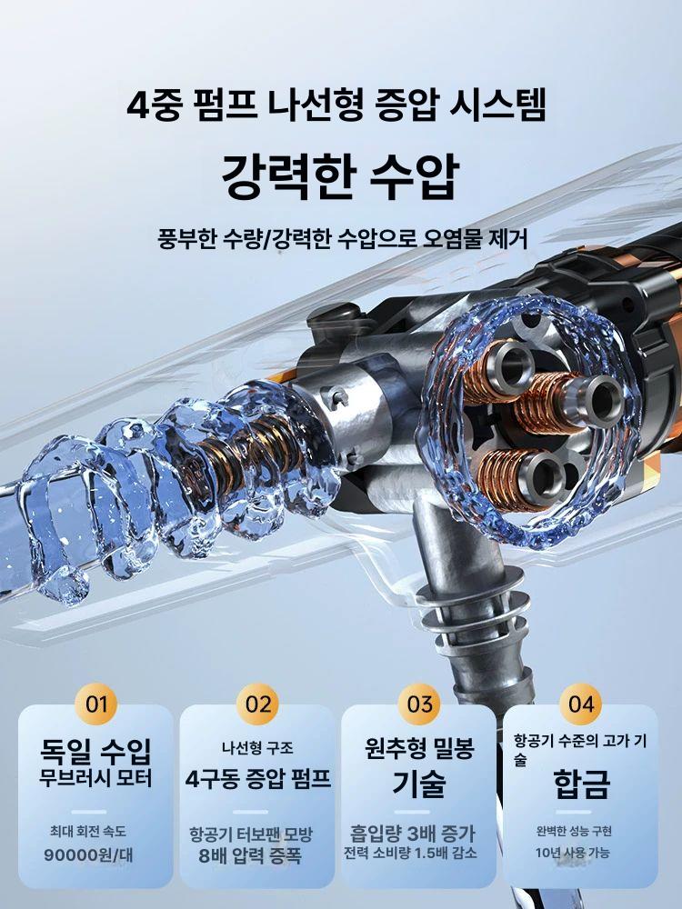 가정용고압세척기 무선고압세척기 호스 워터건 세차용 배터리 고압분사기 청소 - 상세 이미지 2