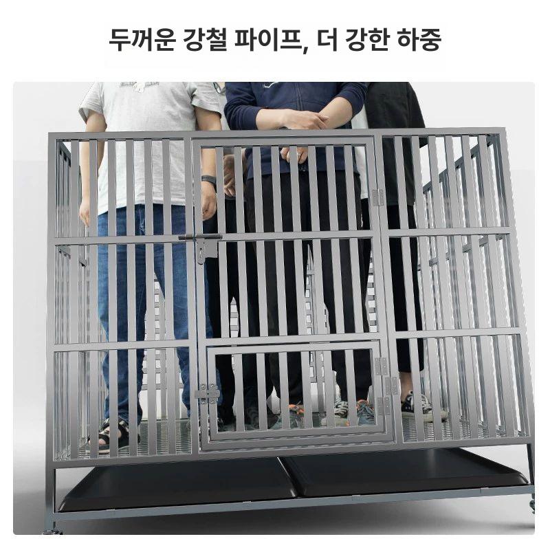 접이식 애견울타리 마당 조립 개집 하우스 대형견집 반려동물 사육장 안전문 - 상세 이미지 3