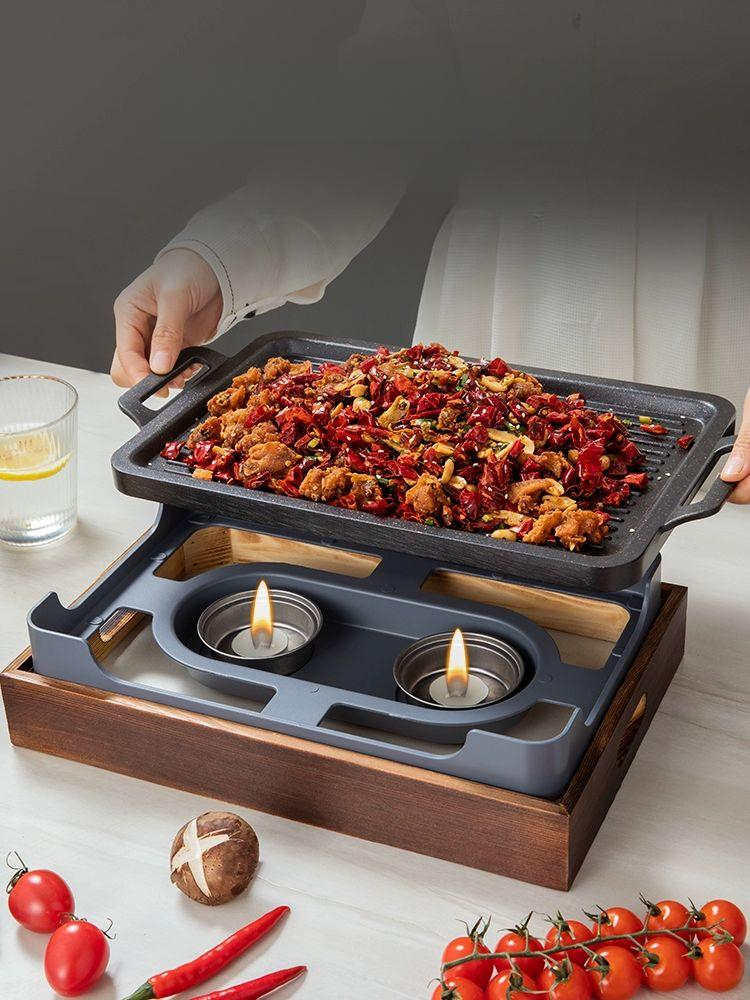 미니 화로구이 일본식 그릴 구이용돌판 개인 일식 불판 돌구이판 화산석 직사각형 - 상세 이미지 2