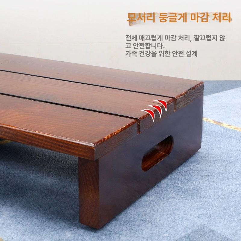 긴발받침 와이드형발디딤대 키높이 원목 길이 세탁실 주방 스툴 보관가능 너비 수납함 - 상세 이미지 2
