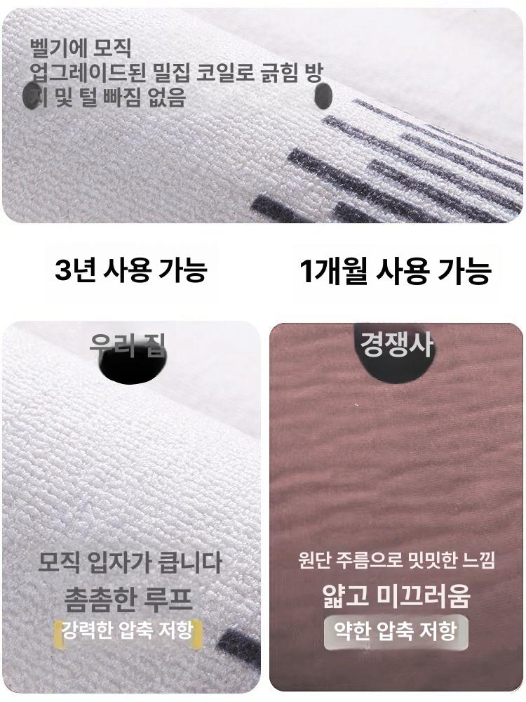 거실용 대형 러그 카페트 방수 미끄럼방지 패턴 사계절 바닥재 인테리어 홈 데코 매트 - 상세 이미지 4